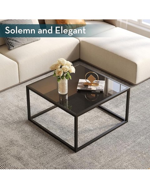 Mesa de centro de vidrio negro Mesas de centro modernas pequeñas