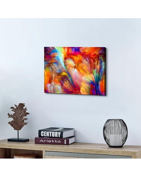 Lienzo colorido del arco iris del arte de la pared