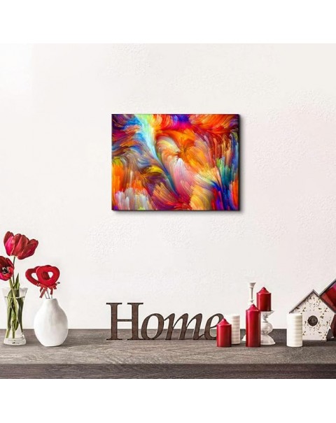 Lienzo colorido del arco iris del arte de la pared