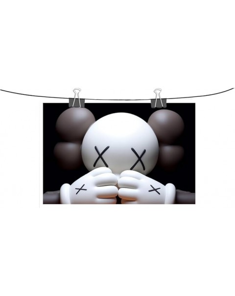 Póster Kawaii para decoración de habitación, lienzo en blanco y negro, arte de pared