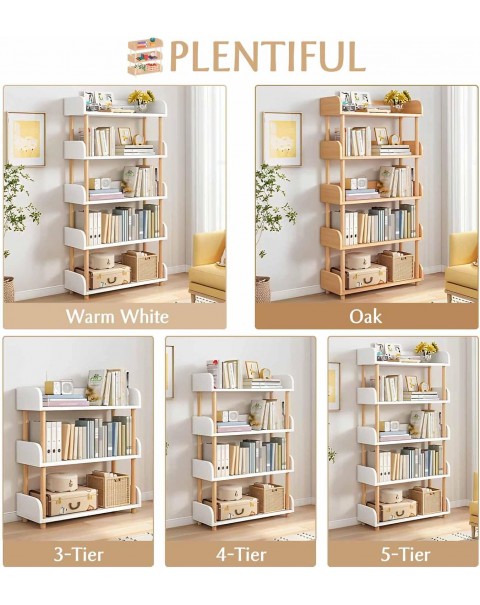 Librería abierta de madera de 3 niveles