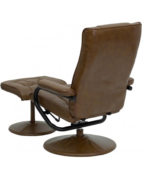 Contemporary Multi-Position Recliner and Ottoman