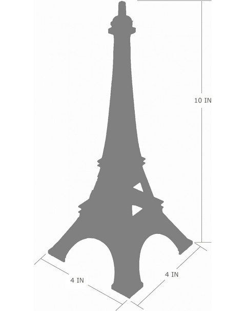  Eiffel Tower Statue Decor Alloy Metal, Black