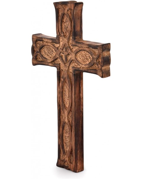 Decoración de la habitación del hogar de la iglesia de la cruz de la pared de madera hecha a mano