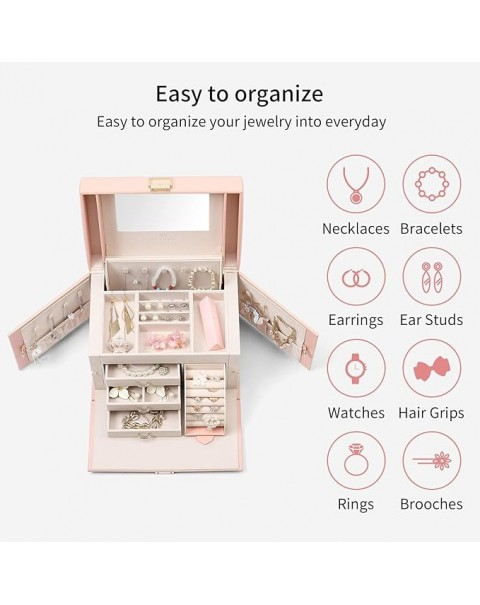 Vlando Joyero Organizador para Niñas y Mujeres, Joyería Barroca Grande