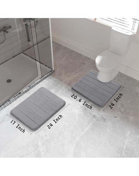 Memory Foam Bath Mat Set