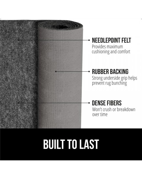 Felt and Natural Rubber Stay in Place Slip Resistant Rug Pad