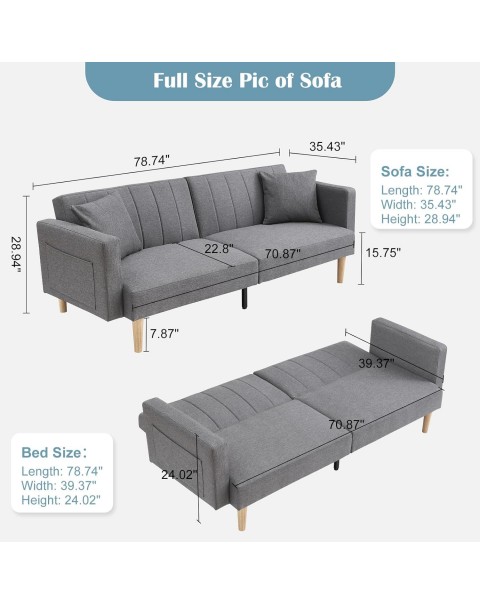 Convertible Futon Sofa Bed