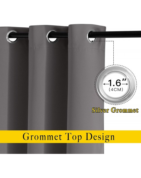 Cortinas opacas grises para dormitorio.