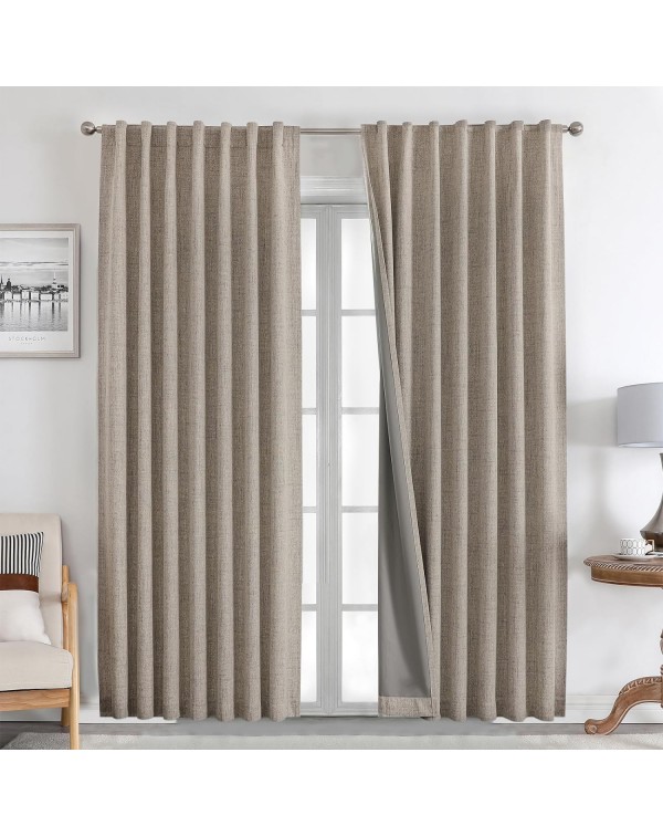 Cortinas de lino natural